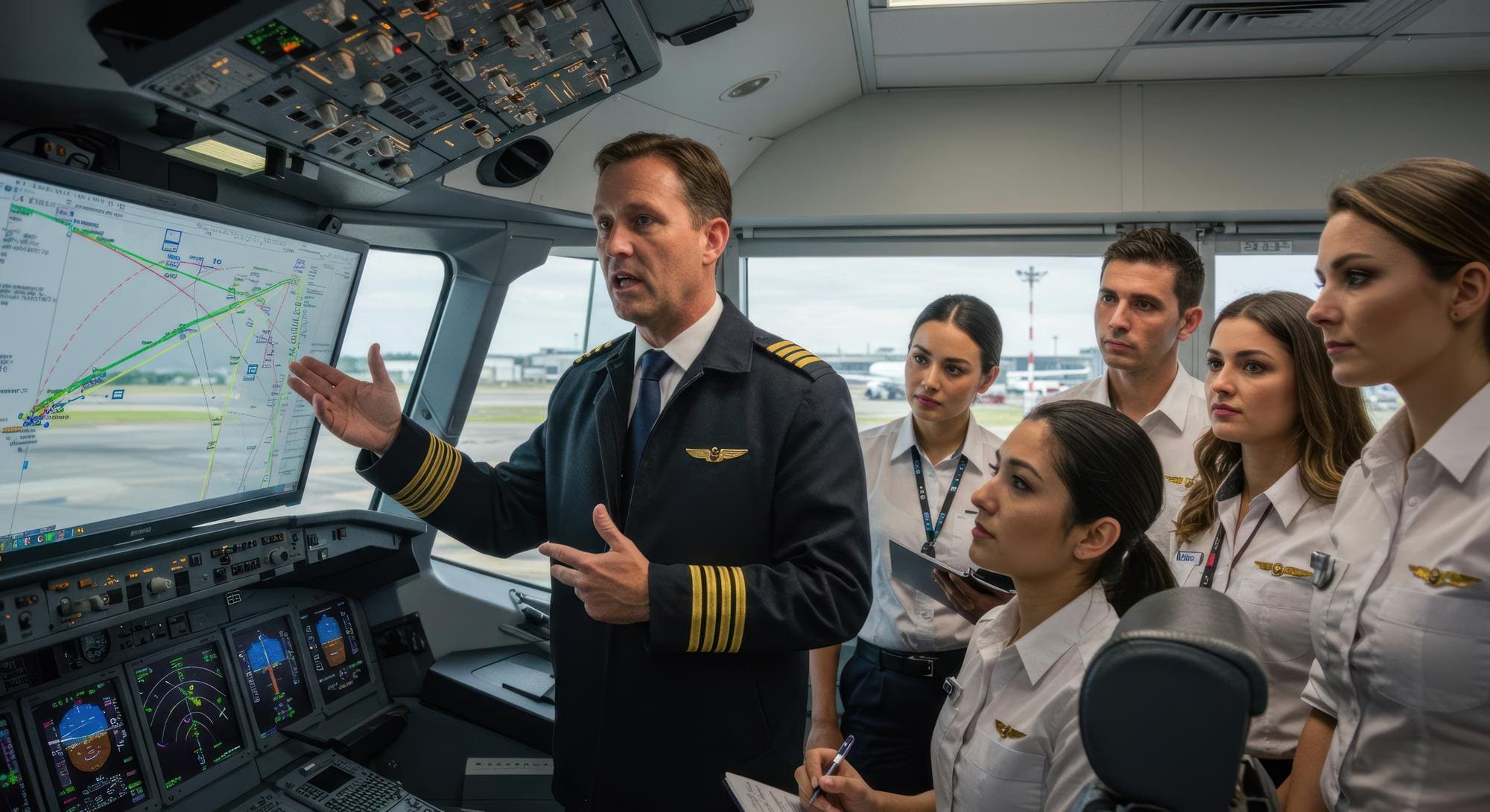Aviation security staff completing AVSEC training